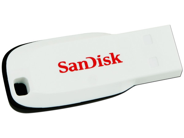 Unidad Flash USB 2.0 SanDisk Cruzer Blade de 4GB, Color Blanca