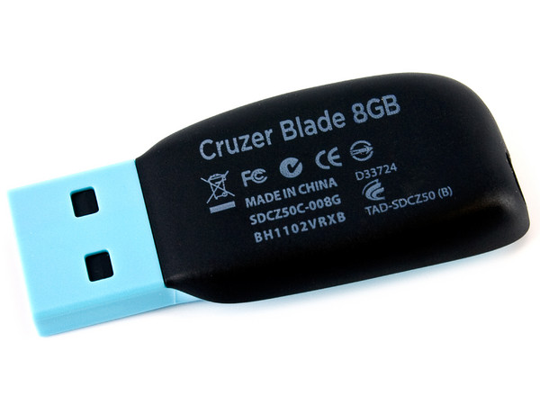 Unidad Flash USB 2.0 SanDisk Cruzer Blade de 8GB, Color Celeste