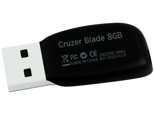 Unidad Flash USB 2.0 SanDisk Cruzer Blade de 8GB, Color Blanca