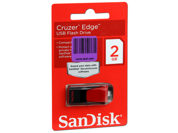 Unidad Flash USB 2.0 SanDisk Cruzer Edge de 2GB