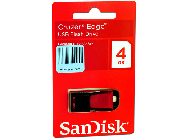 Unidad Flash USB 2.0 SanDisk Cruzer Edge de 4GB