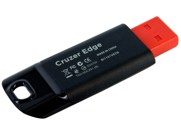 Unidad Flash USB 2.0 SanDisk Cruzer Edge de 32GB.