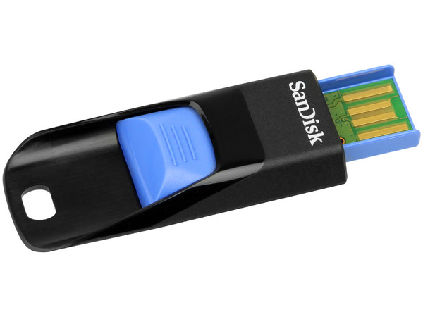 Unidad Flash USB 2.0 SanDisk Cruzer Edge de 8GB. Color Azul