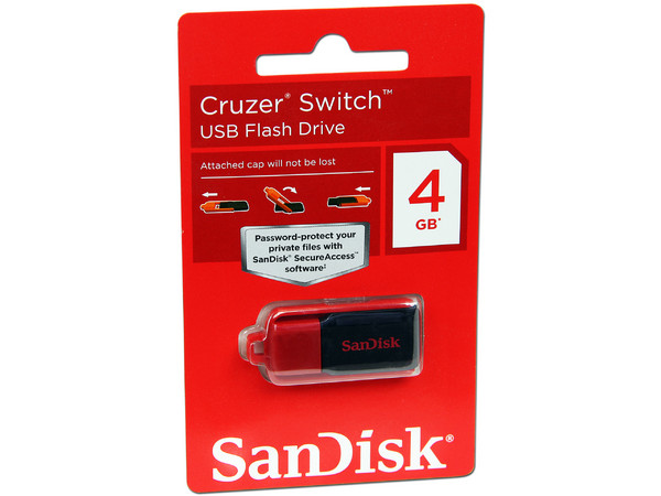 Unidad Flash USB 2.0 SanDisk Cruzer Switch de 4GB