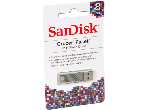 Unidad Flash USB 2.0 SanDisk Cruzer Facet de 8 GB