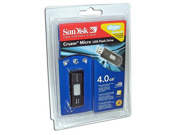 Unidad Flash USB 2.0 SanDisk Cruzer Micro U3 de 4GB