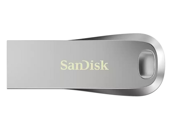 Unidad Flash USB 3.1 SanDisk Ultra Luxe de 128GB, Color Plata.