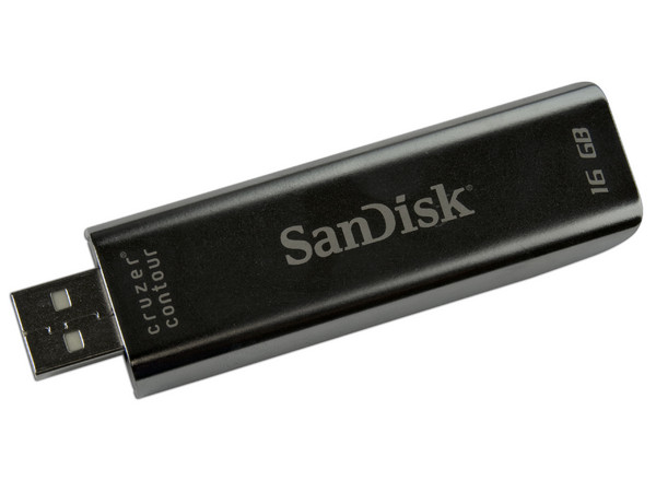 Unidad Flash USB 2.0 SanDisk Cruzer Contour Premium de 16GB