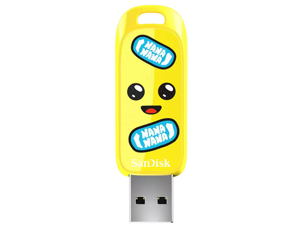 Unidad Flash USB 3.2 SANDISK Fortnite Drive Edición Banano de 64GB.