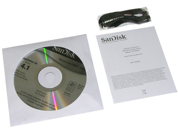 Unidad de almacenamiento portátil SanDisk Extreme DUCATI Edition de 4GB, USB 2.0