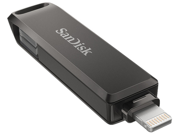Unidad Flash USB-C/Lightning SanDisk iXpand de 64 GB.