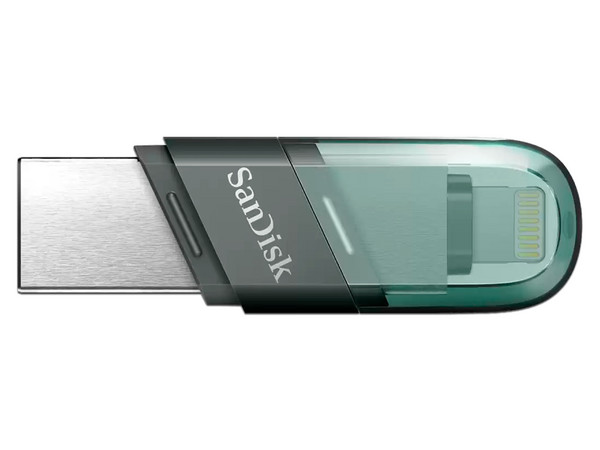 Unidad Flash USB 3.1 / Lightning SanDisk SDIX90N de 256 GB, Color Plateado.