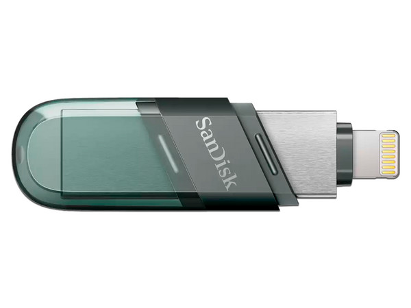 Unidad Flash USB 3.1 / Lightning SanDisk SDIX90N de 256 GB, Color Plateado.
