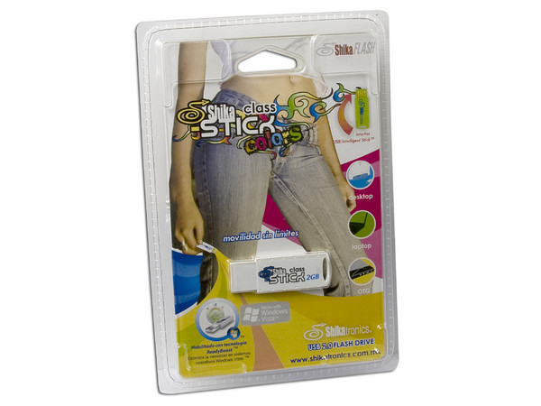 Unidad de almacenamiento Portátil ShikaSTICK class colors de 2GB, USB 2.0