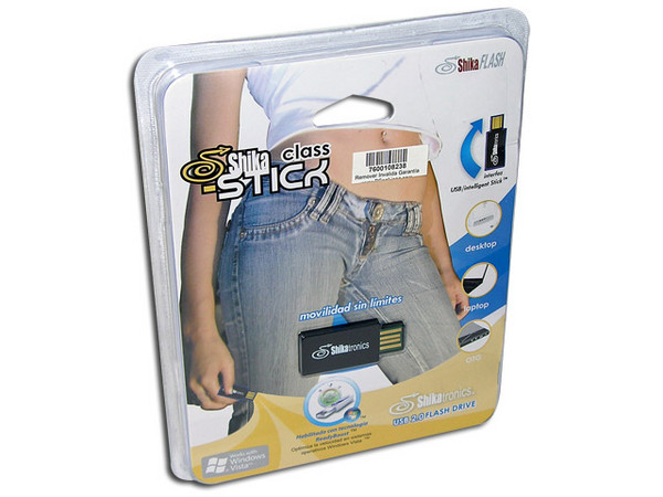Unidad Flash USB 2.0 Shika class Stick de 2 GB. compatible con Windows Vista ReadyBoost.