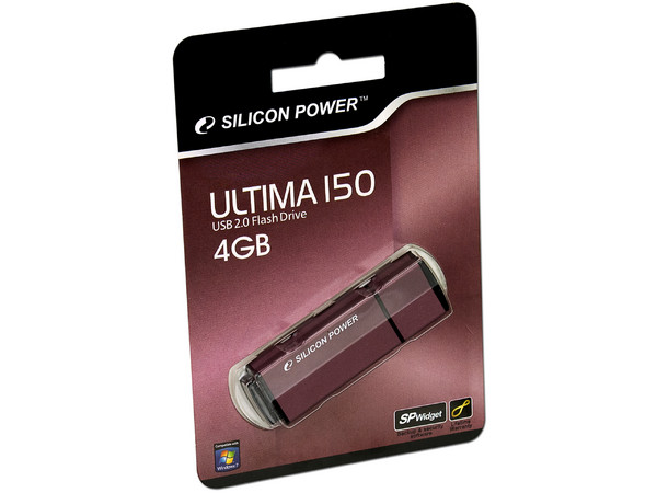 Unidad Flash USB 2.0 SILICON POWER Ultima 150 de 4GB. Color Morado 