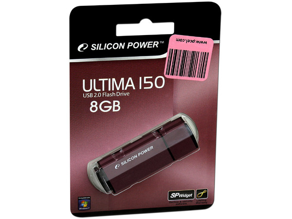 Unidad Flash USB 2.0 SILICON POWER Ultima 150 de 8GB. Color Morado 