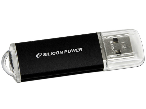 Unidad Flash USB 2.0 SILICON POWER Ultima II de 8GB. Color Negra