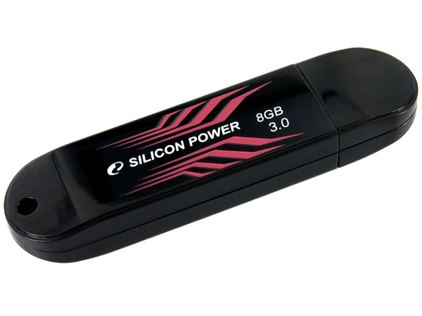 Unidad Flash USB 3.0 SILICON POWER Blaze B10 de 8GB. Color Negra
