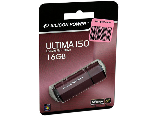Unidad Flash USB 2.0 SILICON POWER Ultima 150 de 16GB. Color Morado 