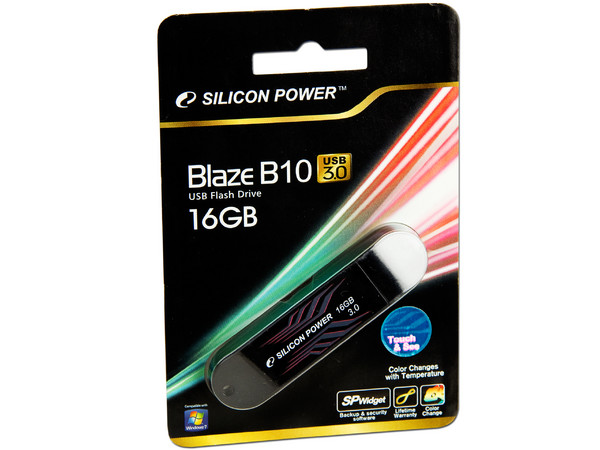 Unidad Flash USB 3.0 SILICON POWER Blaze B10 de 16GB. Color Negra