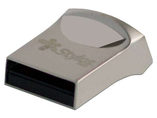 Unidad Flash USB 2.0 Stylos Mini de 32GB. Color Plata.