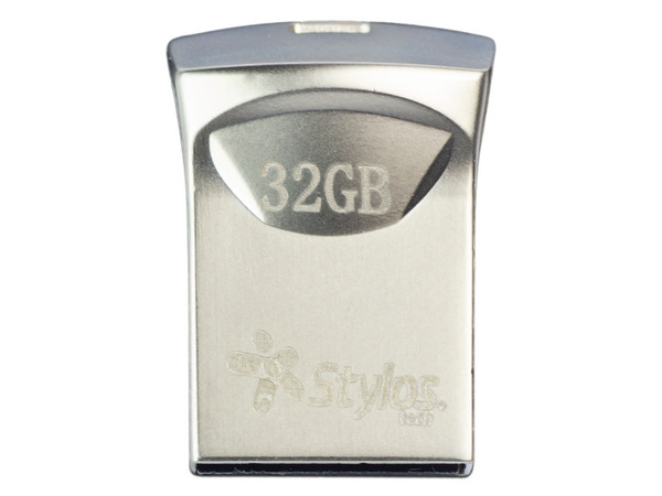 Unidad Flash USB 2.0 Stylos Mini de 32GB. Color Plata.