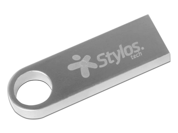 Unidad Flash USB 2.0 Stylos STMUSB5B de 128 GB. Color Plata.