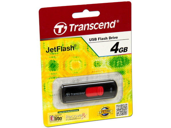 Unidad Flash USB 2.0 Transend JetFlash de 4 GB.