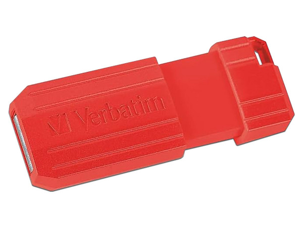 Unidad Flash USB 2.0 Verbatim PinStripe 70059 de 64GB, 2 Piezas. Color Azul y Rojo.
