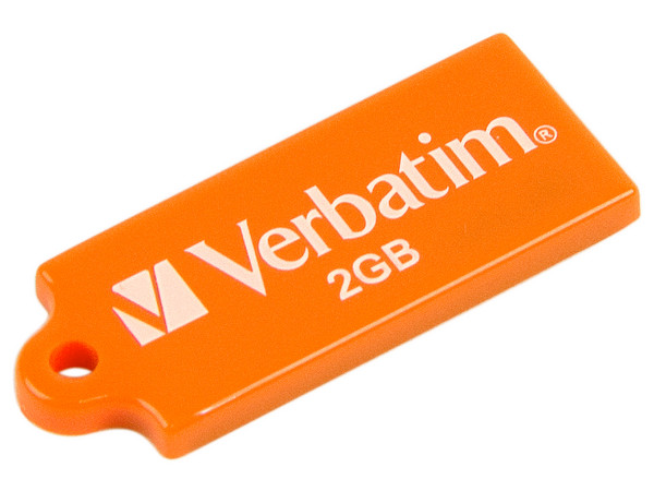 Unidad Flash USB 2.0 Verbatim Tuff 'n' Tiny de 2GB. Color Naranja
