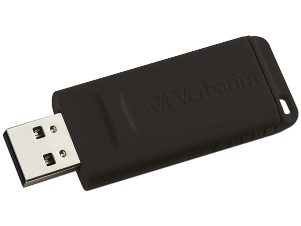 Unidad Flash USB 2.0 Verbatim Slider de 64GB. Color Negro.