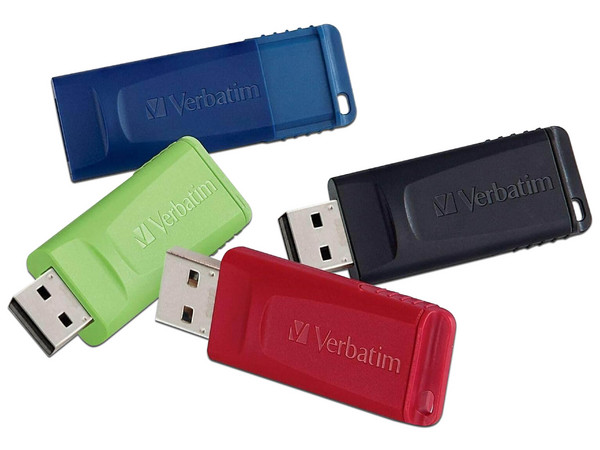 Unidad Flash USB 2.0 Verbatim 99123 de 16GB, Retráctil, 4 Piezas. Colores Surtidos.