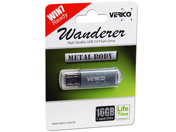 Unidad Flash USB 2.0 Verico Wanderer de 16GB. Color Gris-Azul