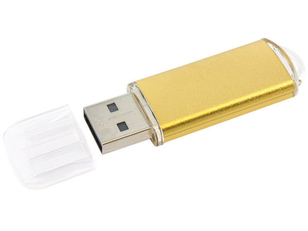 Unidad Flash USB 2.0 Verico Wanderer de 8GB. Color Dorada