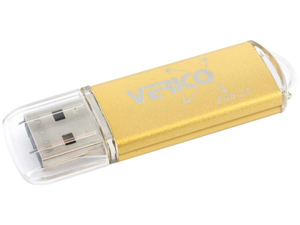 Unidad Flash USB 2.0 Verico Wanderer de 8GB. Color Dorada