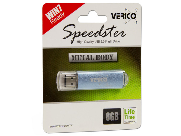 Unidad Flash USB 2.0 Verico Speedster de 8GB.