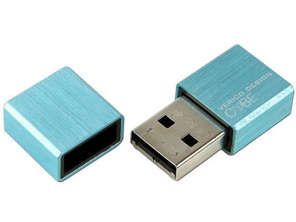 Unidad Flash USB 2.0 Verico Cube  de 4GB. Color Celeste 
