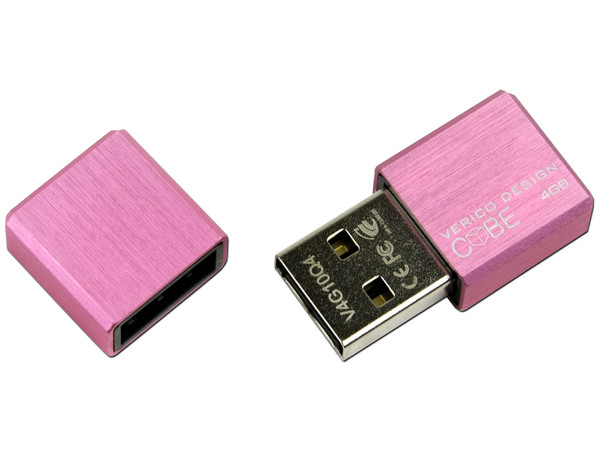 Unidad Flash USB 2.0 Verico Cube de 8GB. Color Rosa