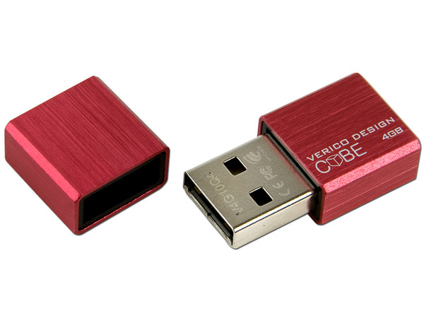 Unidad Flash USB 2.0 Verico Cube  de 8GB. Color Roja