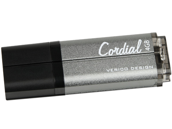 Unidad Flash USB 2.0 Verico Cordial de 4GB. Color Gris