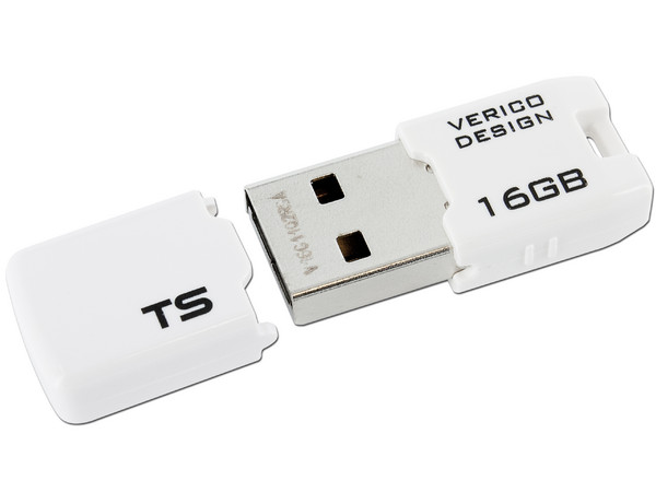 Unidad Flash USB 2.0 Verico TseriesS de 16GB. Color Blanca