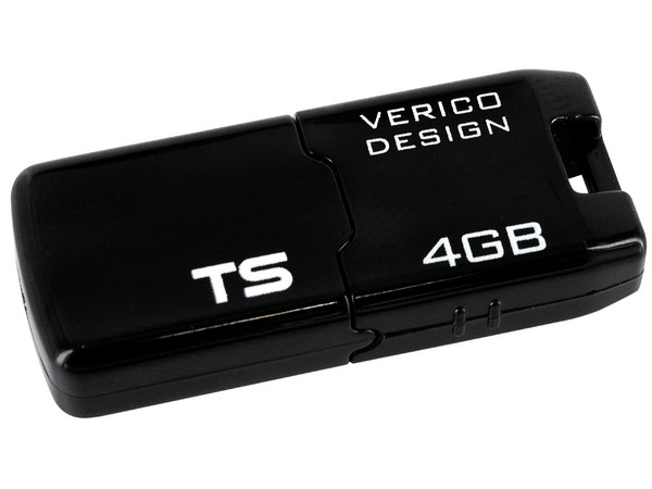 Unidad Flash USB 2.0 Verico T series S de 4GB. Color Negra