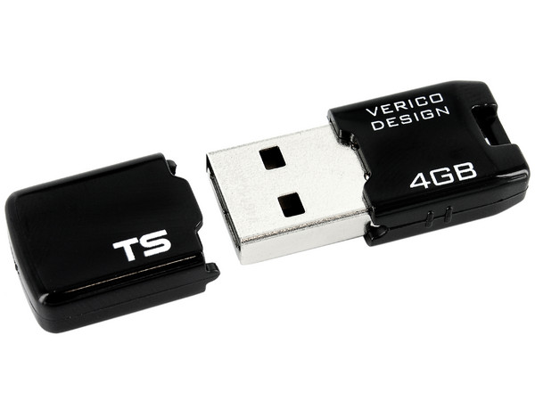 Unidad Flash USB 2.0 Verico T series S de 4GB. Color Negra
