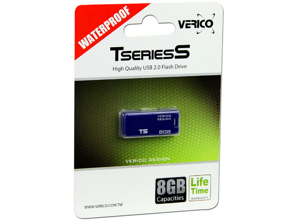 Unidad Flash USB 2.0 Verico TseriesS de 8GB. Color Azul