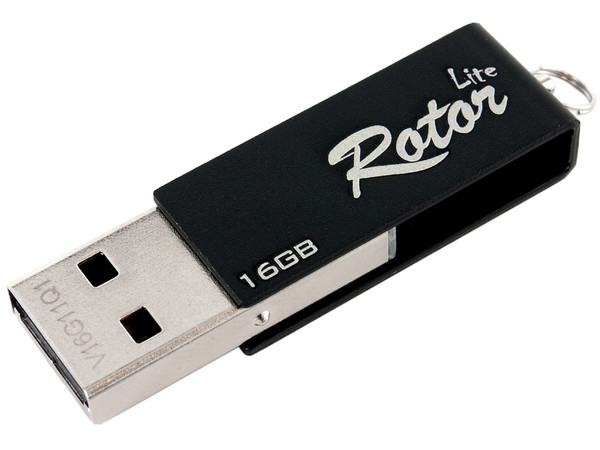 Unidad Flash USB 2.0 Verico Rotor Lite de 16GB. Color Negra