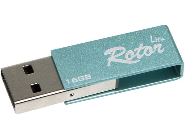 Unidad Flash USB 2.0 Verico Rotor Lite de 16GB. Color Celeste