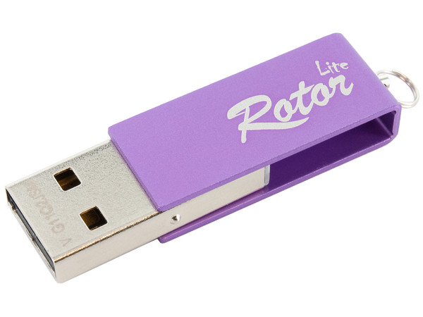 Unidad Flash USB 2.0 Verico Rotor Lite de 16GB. Color Morada