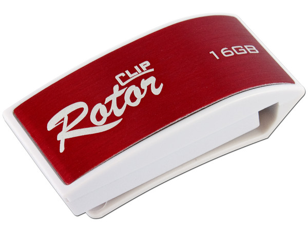 Unidad Flash USB 2.0 Verico Clip Rotor de 16GB. Color Roja
