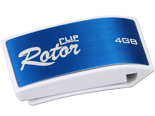Unidad Flash USB 2.0 Verico Clip Rotor de 4GB. Color Azul